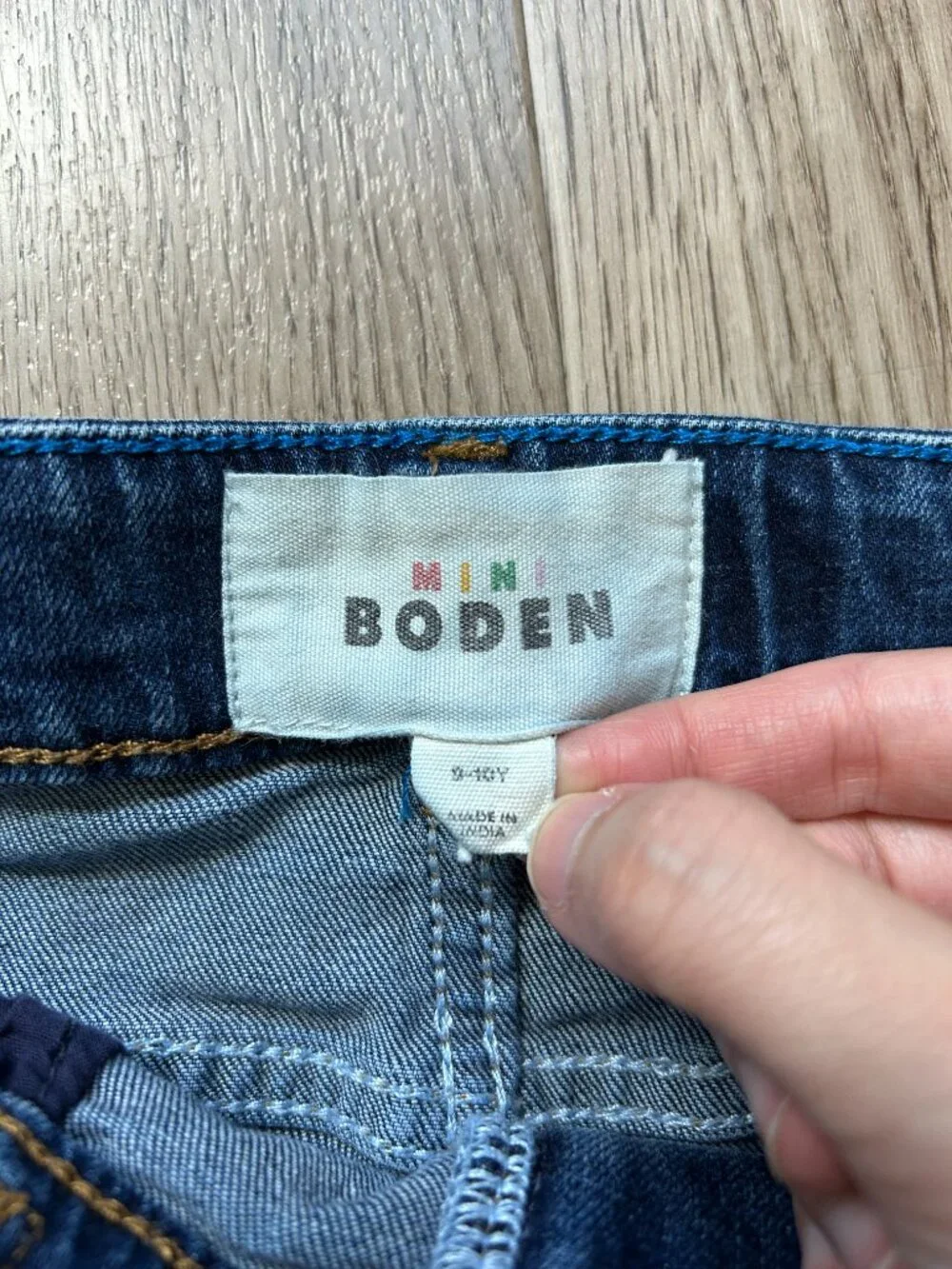 Mini Boden Everyday Straight Leg Jeans in Dark Wash Kids Size 9-10 YO